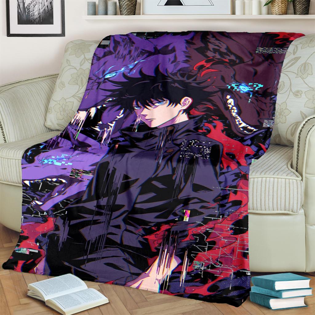 Jujutsu Kaisen Themed Blanket Soft Warm Flannel for Bedrooms, Sofas, Chairs, Picnics and Outdoor Use