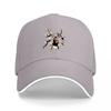 Hirschkopf Logo Baseballkappe Schwarzes Netz Verstellbare Mütze Outdoor Jagdstil Modeaccessoire für Unisex und Damen