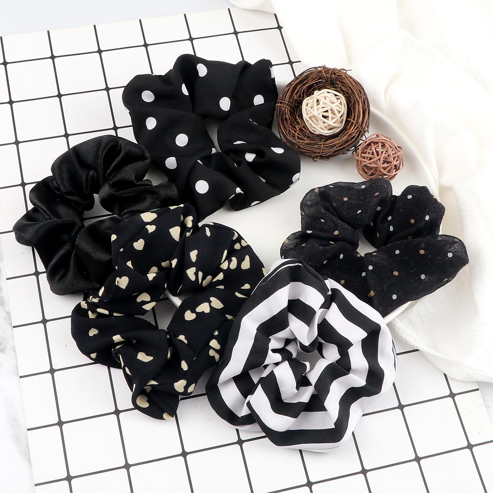 47 Styles 5pcs Fashion Elastic Hair Bands Simple Basic Ponytail Holder Rubber Band Headwear for Women Girl Hair Accessories Gift