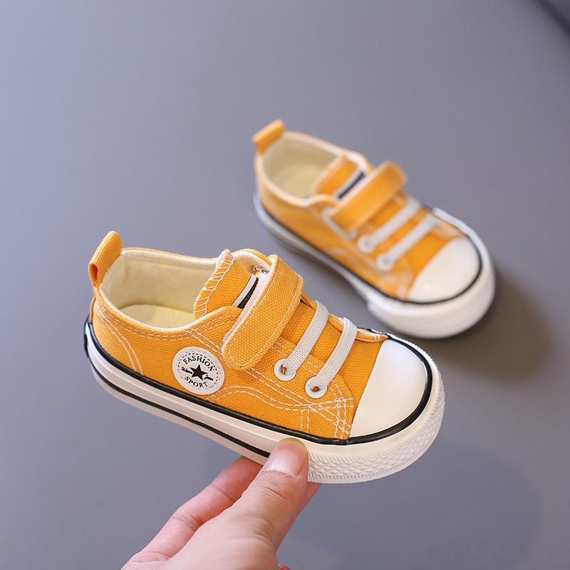 2025 Spring New Korean Version of Children's Board Shoes Boys Canvas Shoes Versatile Baby Girl Casual Shoes Children's Cloth Shoes Tide