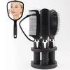4Pcs/set Anti-static Massage Comb Grooming Hair Brush Comb Mirror Set Hairbrush Styling Tool