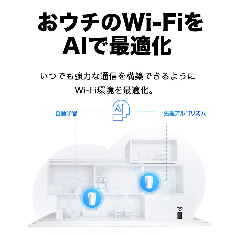 TP-Link Mesh WiFi 6 Router, Alexa Certified, Tri-Band, Smart TV Compatible, Mesh Wi-Fi Wireless LAN Router, Smart Home Security Features, Mesh Wi-Fi S