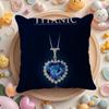 Ocean Heart Sapphire T-Titanic Pillow Case Sofa Living Room Bedroom Headboard Backrest Cushion Square Cushion