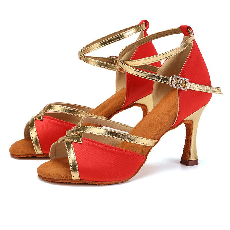 Latin Dance Shoes Women's High Heel Dance Shoes Tango Soft Bottom Dance Shoes Girls Salsa Ballroom Shoes