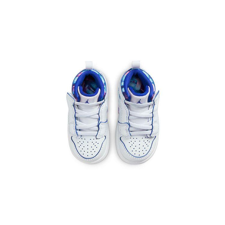 Jordan Air  1 Mid Alt Se Retro Durable Breathable Mid-Top Walker Shoes Baby sneaker White Blue DX1705-140