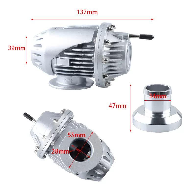 Aluminum Alloy Turbocharger Blow-Off Valve for 25mm/34mm Bore Turbo Mods