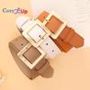 Reversible Belt for Women, CR 2.8" Womens Leather Belt for Jeans Pants - 2 Styles in One Belt