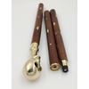 India Brass Skull Handle Wood Walking Stick Cane 3 Part Easily Open Walking Stick