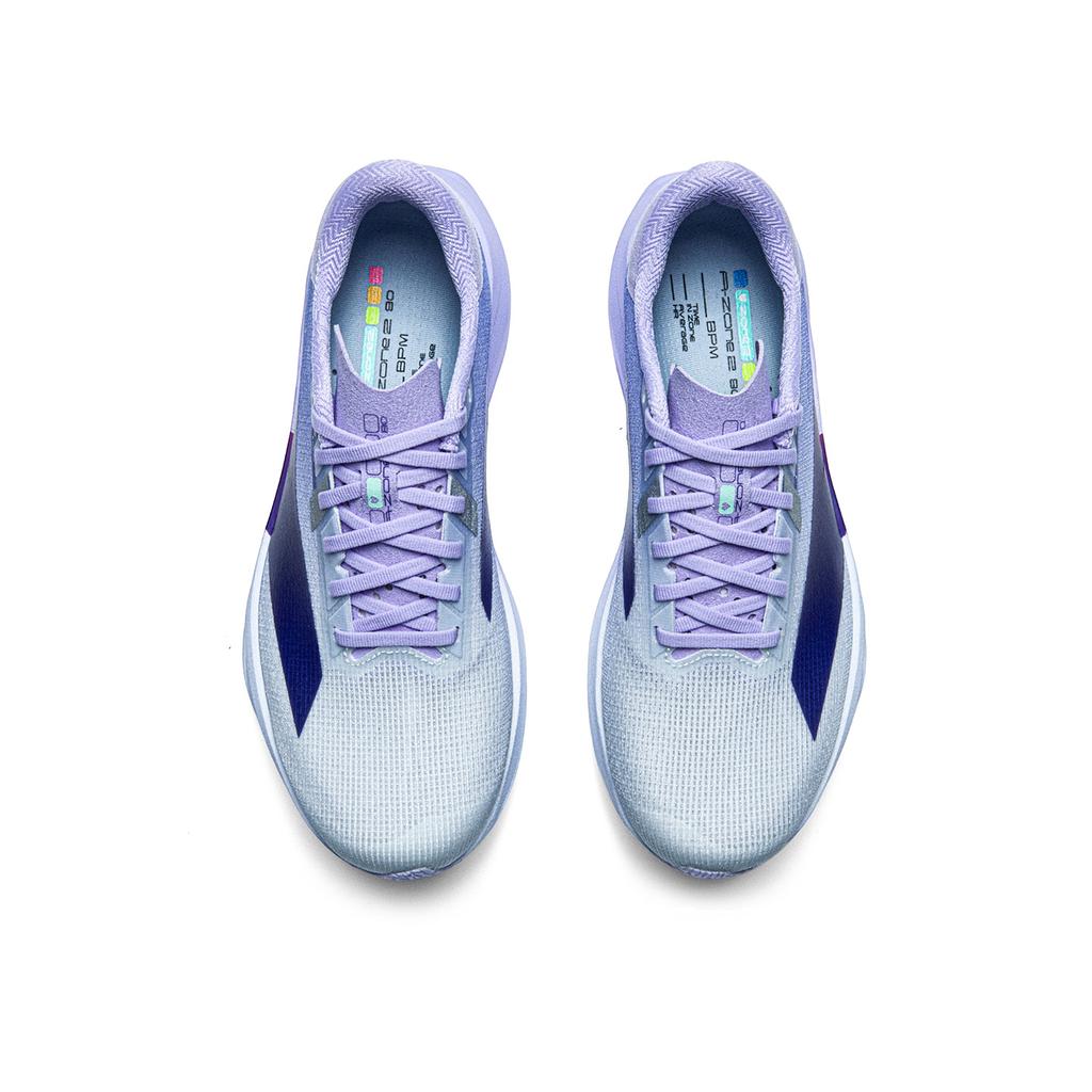 Anta 90 Heart Rate Sports Shoes Lightweight Shock Absorption Breathable Support Low Top Women Running Shoes Light-Blue Purple 122635579-3