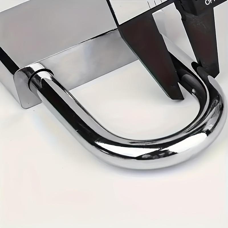 1 st Kraftig Rostfri Vattentät Hänglås med Kromfinish och Svart Handtag - Idealisk för Järngrindar - Inkluderar 4 Nycklar