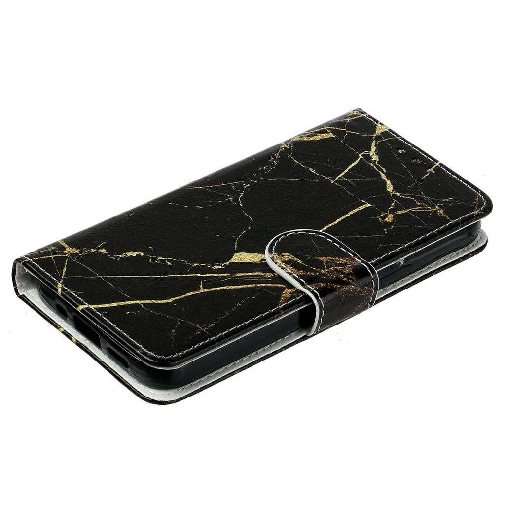 For iPhone 17 Air Stand Case Marble Painted Folio Flip Leather Wallet Phone Cover