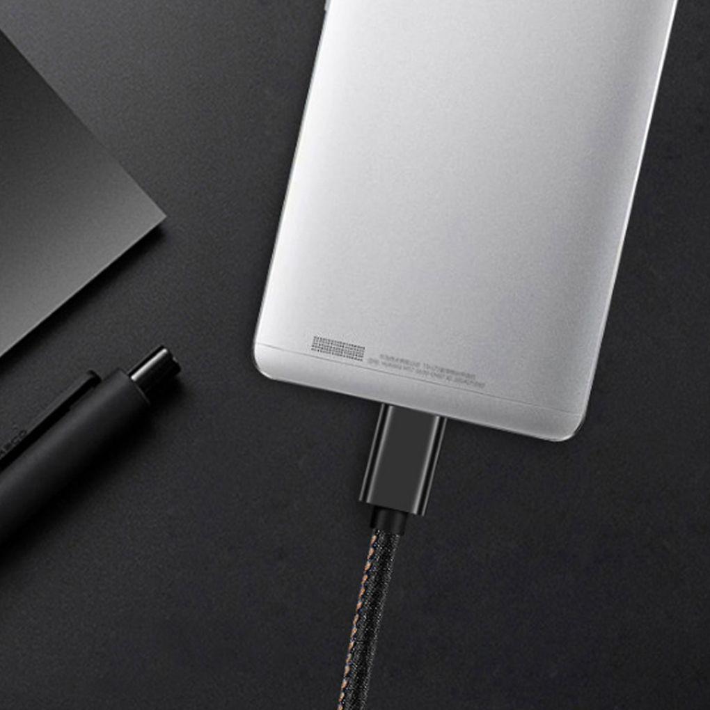 Denim Fast Charge Data Cable USB Power Cord Suitable Fits Android Type-C