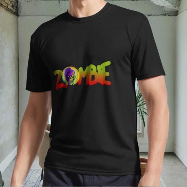 New zombie Active Logo Men s Black T shirt Funny Size S to 5XL 4XL