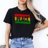 T-shirt Pace, T-shirt Reggae, Maglietta Rasta Unisex, Maglietta Marley, Maglietta Leone Rasta, T-shirt Vintage Musica Reggae, Regalo Festival Reggae, One Love