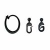 30/50Pcs Plastic Gazebo Curtain Hook Heavy Duty Multi-Functional Outdoor Hotel Gnats Netting Black Curtain Track Hooks Gazebo Accessories