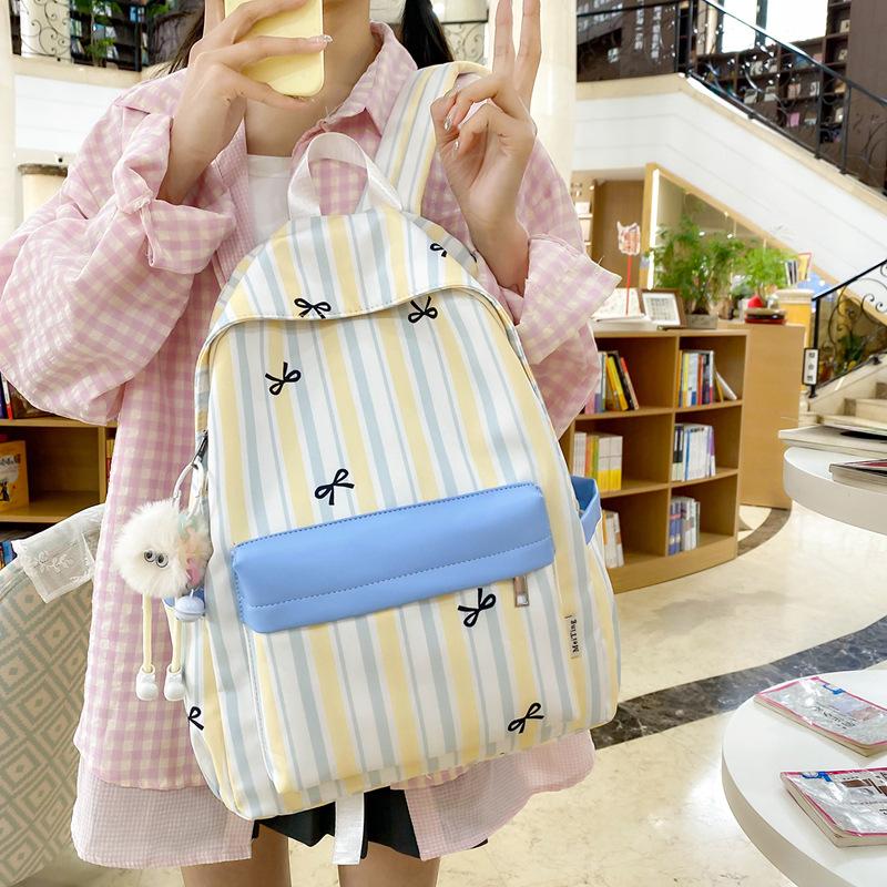 New Plaid Backpack, Retro Versatile Campus Backpack, Men's and Women's Same Schoolbag, Light Going Out Leisure Backpack