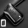 Leather Key Case for Volkswagen Models: T-Cross, Lavida, Lamando, Bora, Tiguan, Sagitar, Polo, Magotan, Passat, Tharu