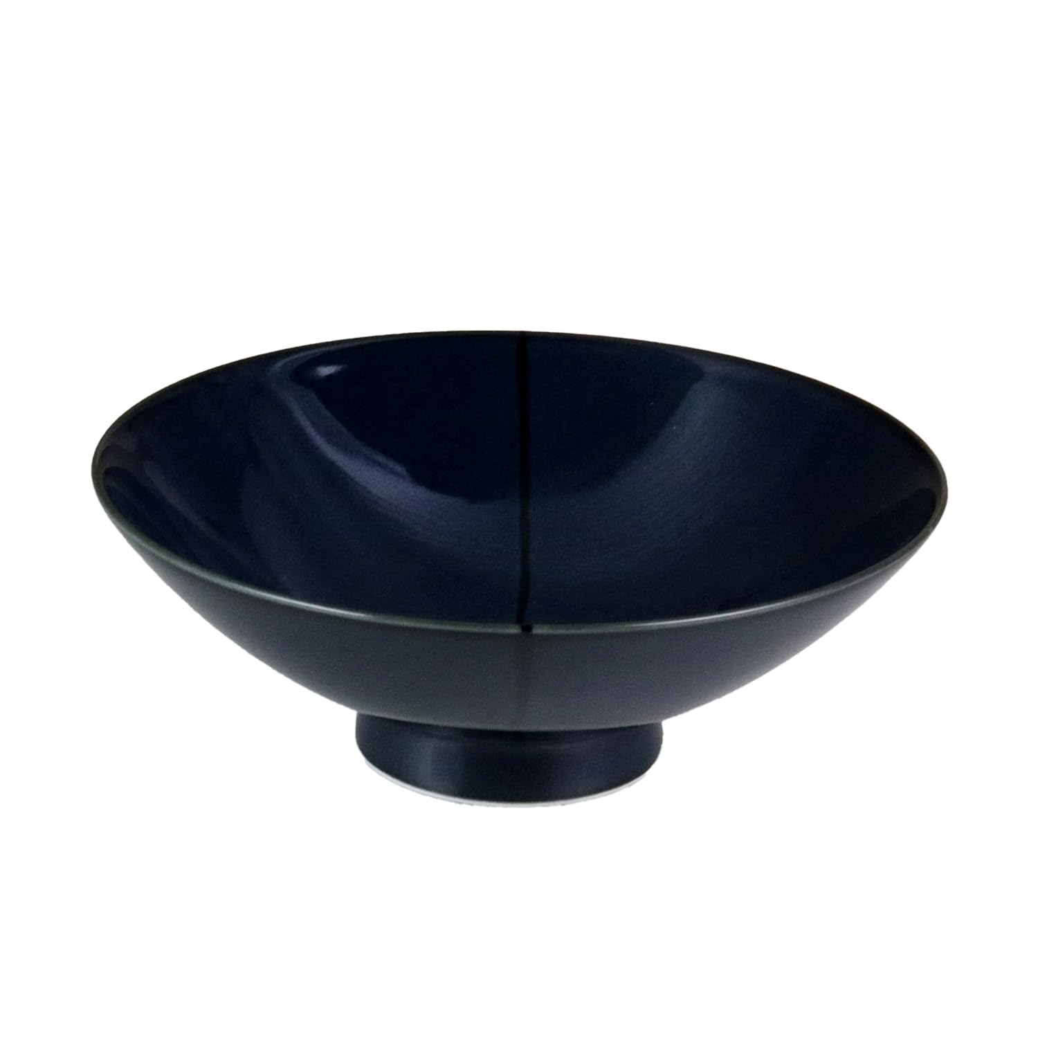 

Hakusan Porcelain Flat Bowl Black Designed by Masahiro Mori Hasami Ware Made in Japan (approx.) 15×5.3cm G-21