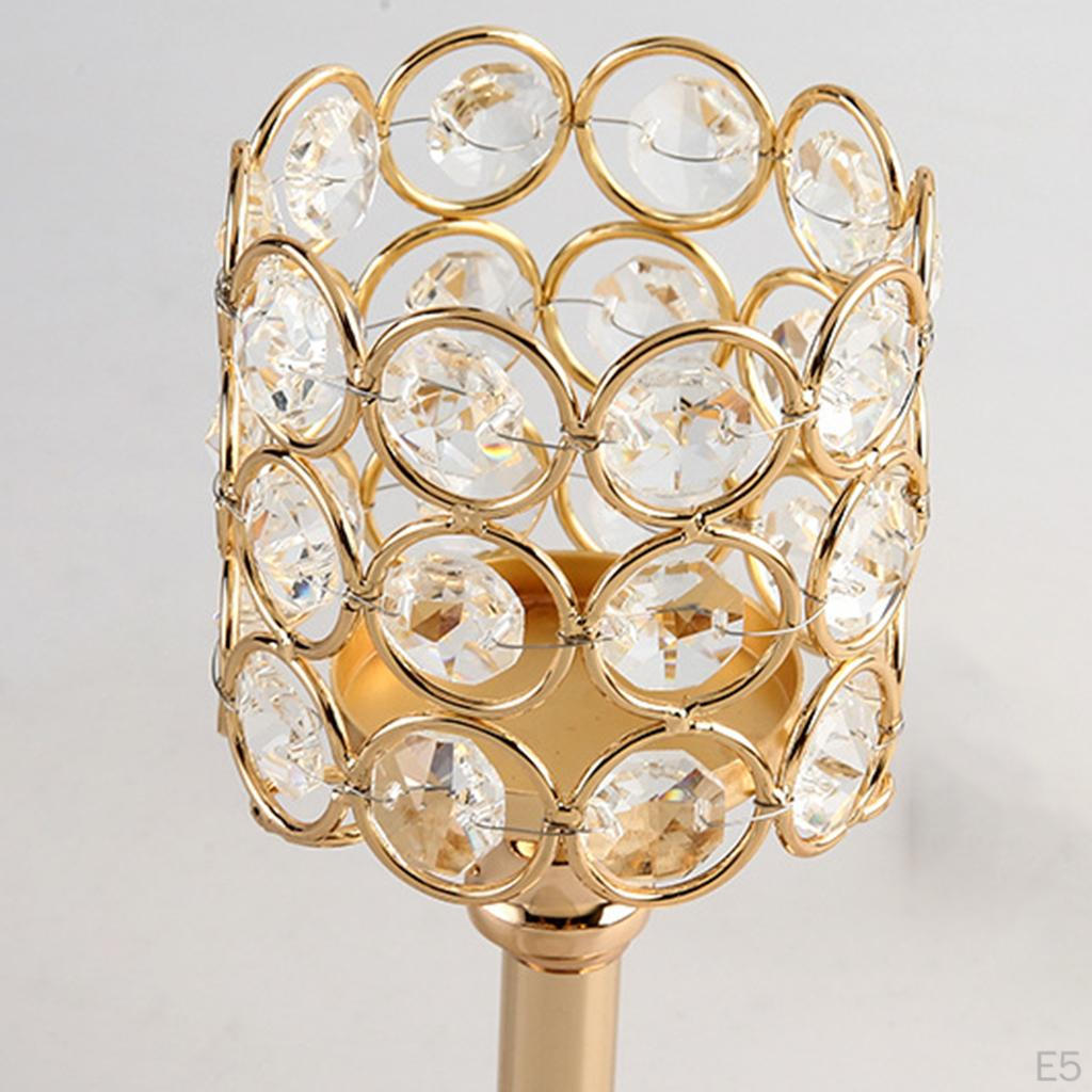 Crystal Candle Holder Decor Plating Table Centerpiece Candlesticks for Wedding, Dining Room,