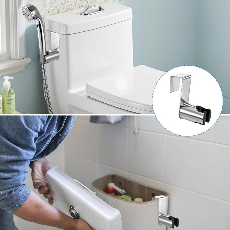 Stainless Steel Bathroom Shower Holder Universal Mount for Handheld Sprayers and Bidet Installation