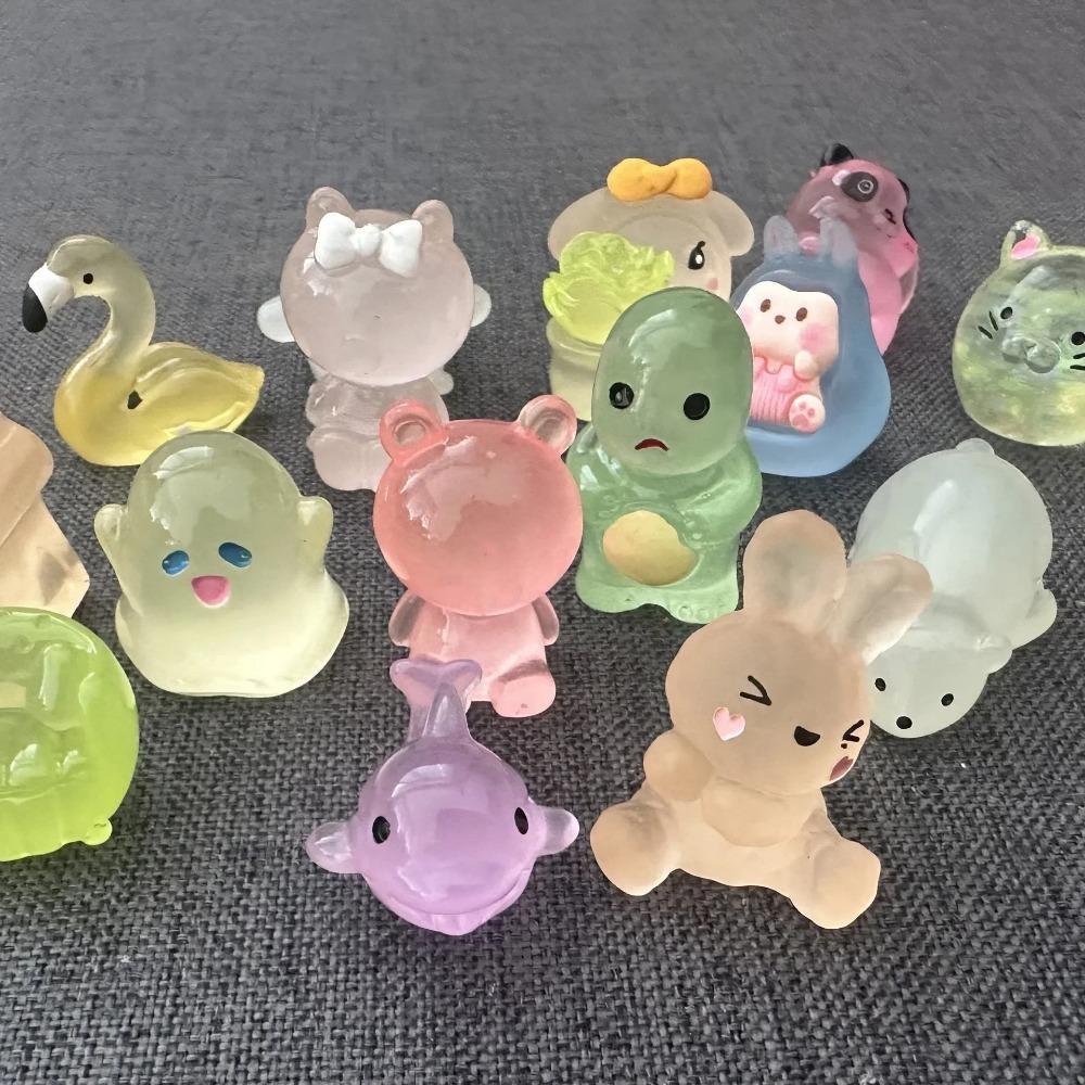 10pcs Luminous Animal Blind Bag Mini Blind Box Toys Cute Simulation Animal Model Kids Gifts Surprise Blind Bag Random