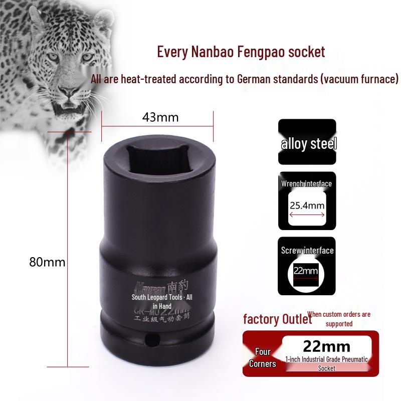 Industrial Grade Heavy Duty 1-Inch Pneumatic Hex Socket for Truck Tires