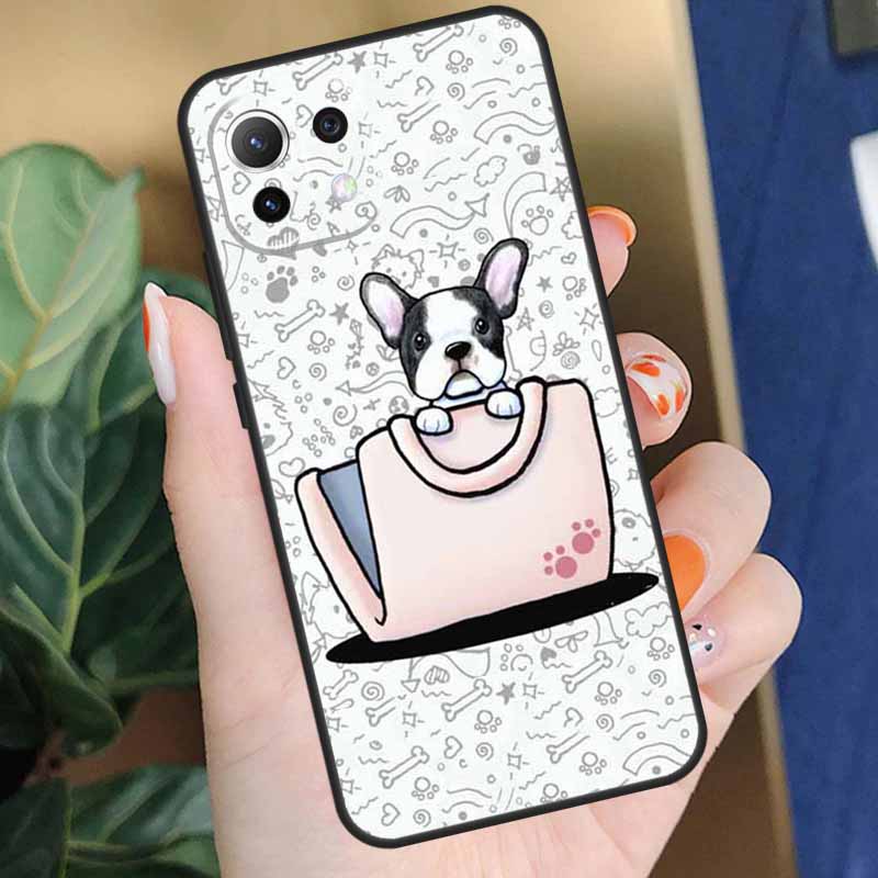 French Bulldog Case For Xiaomi 15 14 Ultra 13T 14T 15T Pro 17 Pro Max POCO X7 X5 X6 F5 F6 F7 F8 Pro Coque