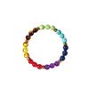 Festliche Geschenke Lebendige Regenbogenfarbe Perlenarmband Modeschmuck Für Unisex Tägliches Tragen Stilvoll Und Auffällig Passendes Accessoire