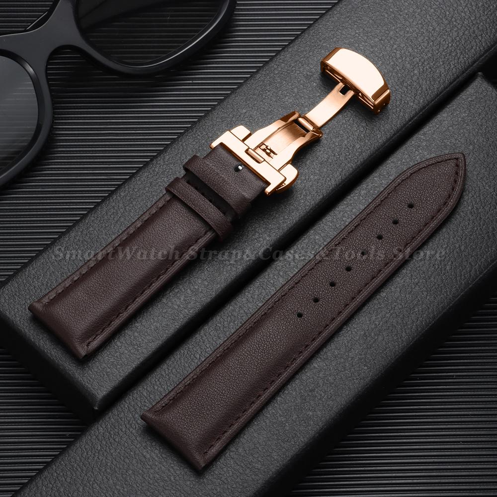 12/13/14/15/16/1718/19/20/21/22/23/24mm Universal Replacement Wristwatch Band Black Brown Ultra-thin Watch Strap for Men Women