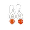 Natural Carnelian Gemstone 925 Sterling Silver Handmade Jewelry Earrings 2.00" EE-32-28