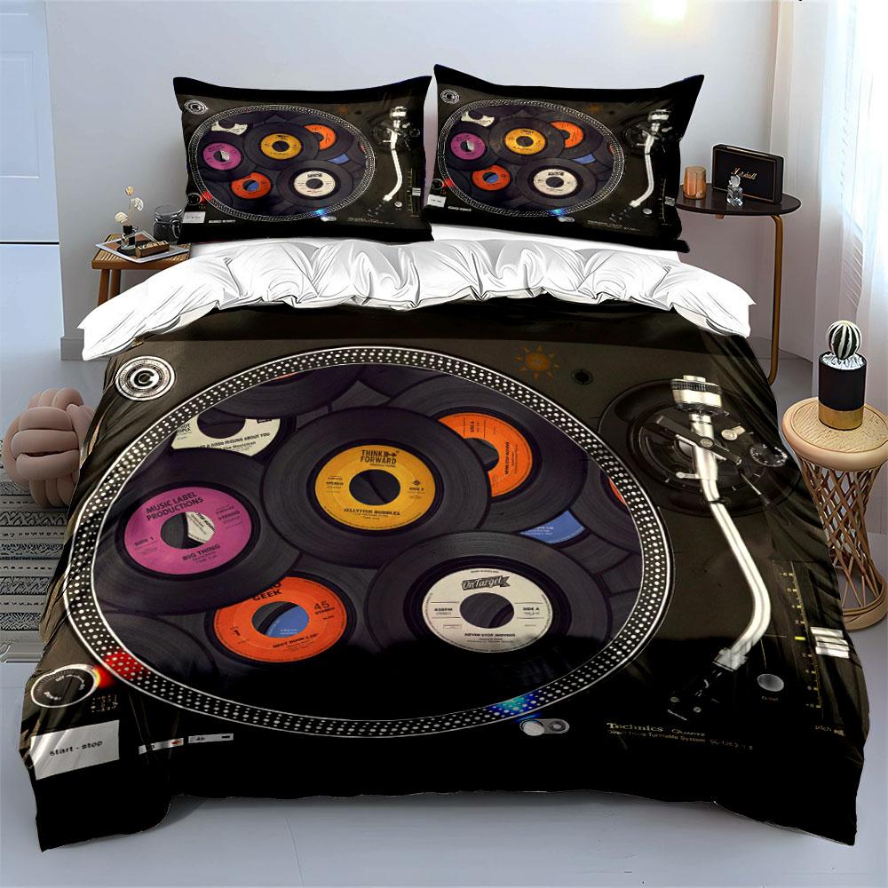 Vinyl Record Player Accessories Set Multiple Sizes Kid'S And Adults' Bedroom Exquisite 3Pc Bedding Set, Gift