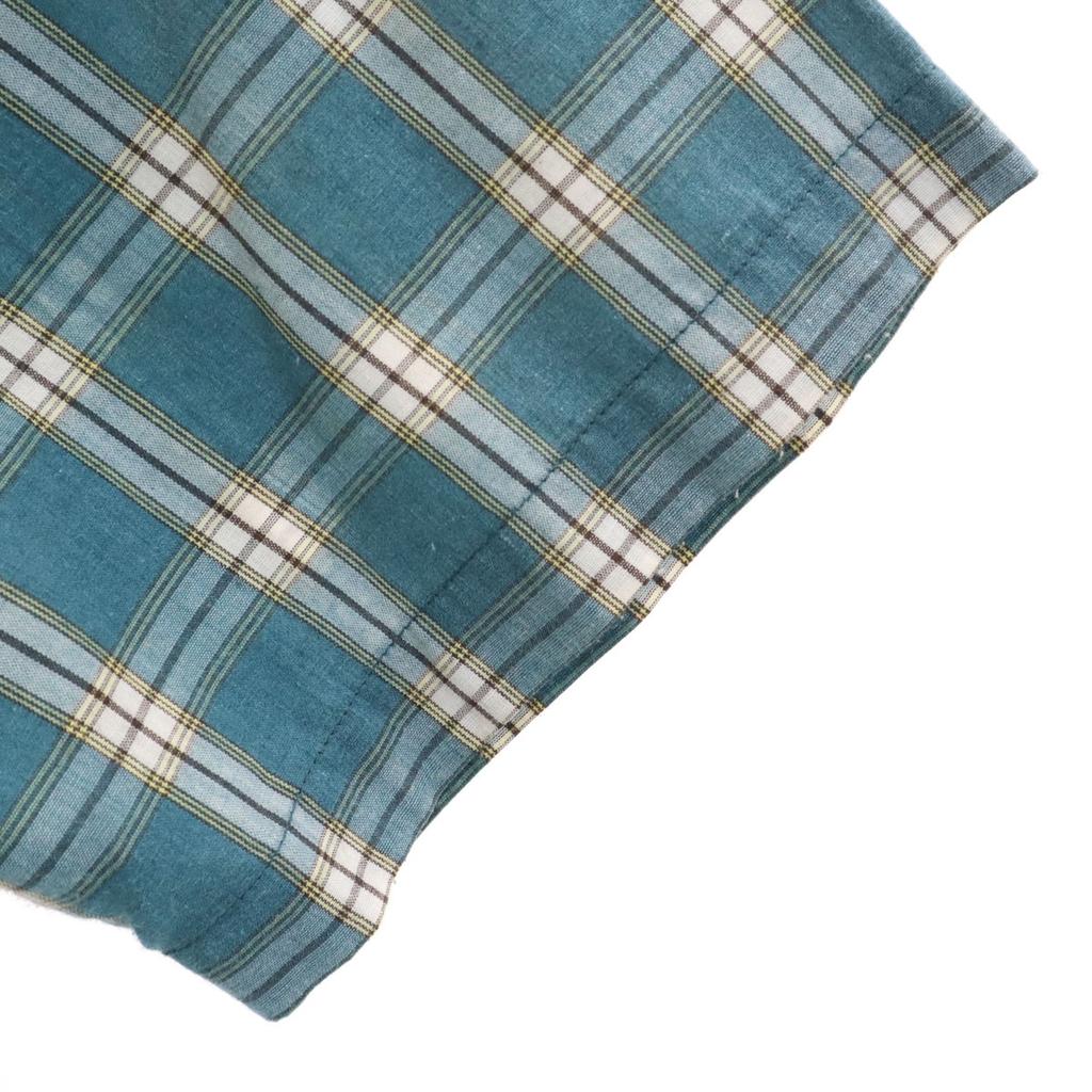 Wrangler 90s Old Check Pattern Short sleeve Western shirt M Green system Men's Used