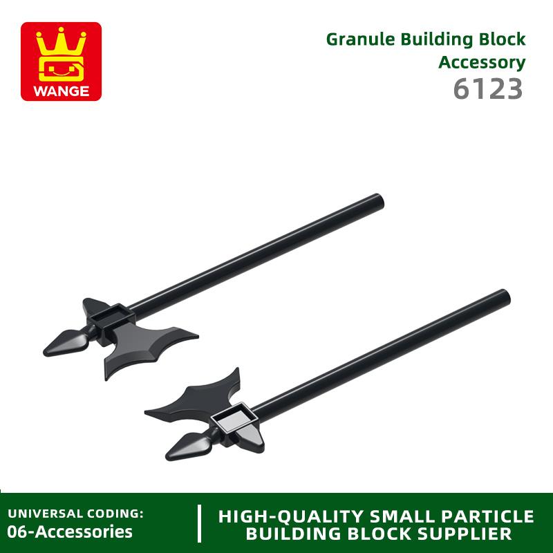 Non-Toxic 118Pcs/Lot 6123 Axe Gun Building Blocks Moc Military Weapon Accessories Compatible Brick Diy Children Toy Assembly Gift Box