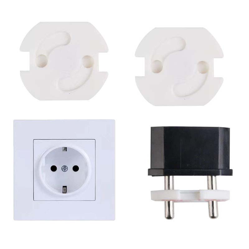 10Pcs EU Power Socket Electrical Outlet Baby Child Safety Guard Protection Anti Electric Shock Plugs Protector Rotate Cover
