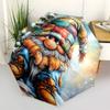 1 Peça Gnomo do País das Maravilhas de Inverno com Chapéu Acolchoado Guarda-chuva de Abertura Automática com Design Dobrável, Estrutura de 8 Varetas, Perfeito para Aventuras ao Ar Livre, Gi Festivo