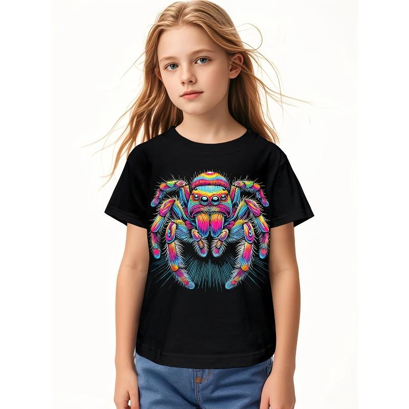 Jumping Spider Novelty Awesome Graphic Kid T-Shirt Popular Kid T Shirts Trending Tops Tees for Kid