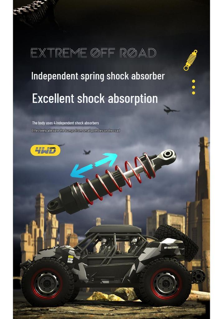4WD Remote Control Off-Road Vehicle for Kids - High-Speed, High Horsepower, Climbing, with Lights, Super Fast, Anti-Collision Gift