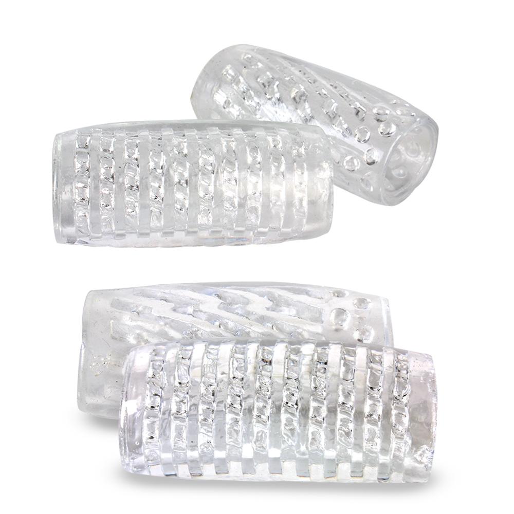 Transparentní mužská masturbátor umělá kočička vaginální pro muže 18 Glans Sací penis Pumpa Hroty Sexuální hračky na cvičení Erotika