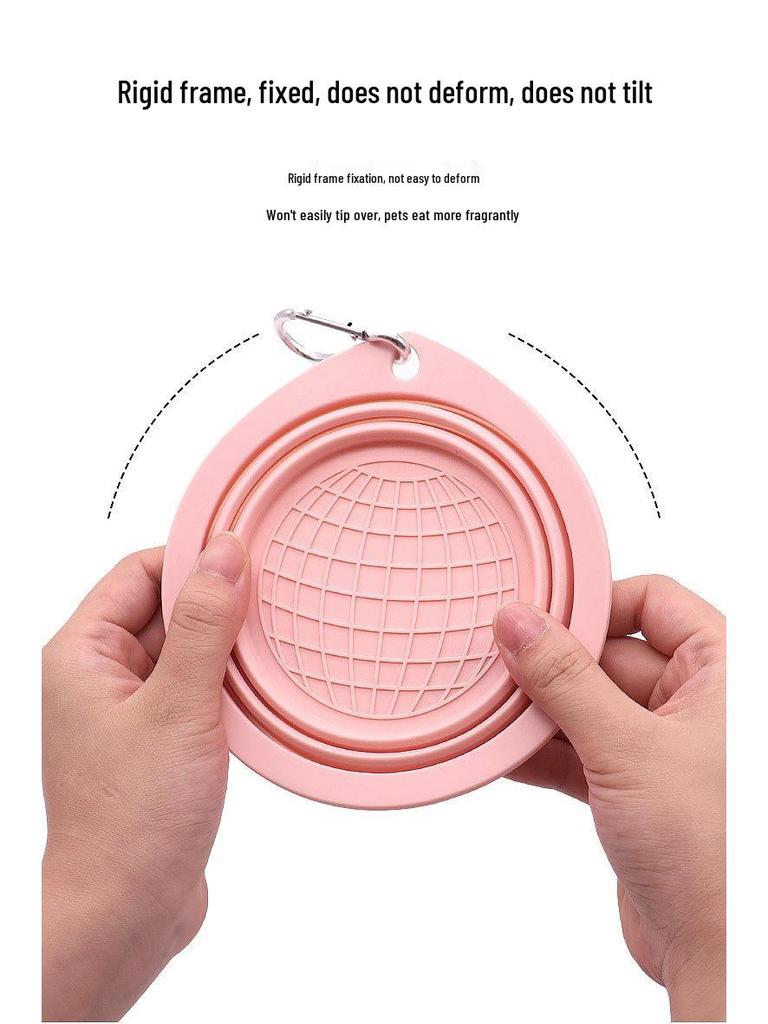 In-Stock Portable Silicone Pet Feeding Bowl - Food Grade, Foldable for Dogs & Cats.
