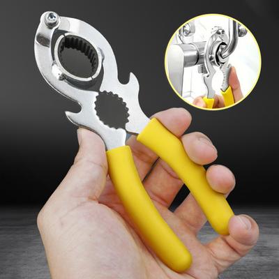 Yousheng Karbonstahl-Schraubenschlüssel, Werkzeug zum Entfernen des Wasserhahnbelüfters mit ergonomischem Griff, bequemer Griff, verstellbares Design, Wasserhahnbelüfterschlüssel