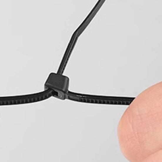 100 Stück Nylon Universal Kabelbinder Schnalle Schwerlast Selbstsichernd Kabelbinder Halter UV-Beständig Kunststoff Kabelbinder Werkzeug Befestigungselemente