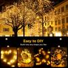 Outdoor Solar LED String Lights Copper Wire 8 Modes Fairy Lights for Christmas Yard Party Wedding Halloween Tree Decoration