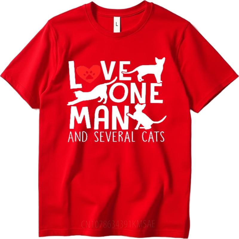 

Cheap Tshirt Street Wear summer tshirt Black Love One Man And Several Cats Trendy Unisex tees Mens Tshirt Classic Tshirt S
