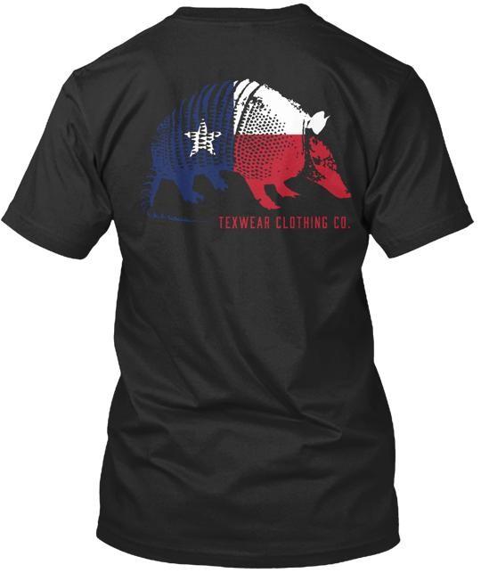 Texas Armadillo Tee T-Shirt Made in the USA Size S to 5XL Unisex T-Shirt S