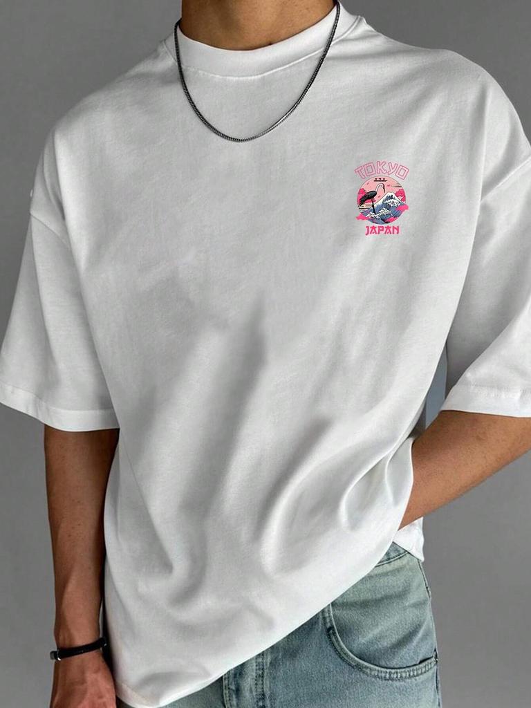 Tokio Herren Baumwoll T-Shirt Luxusmarke Mode Übergröße Top Lässig Kurzarm Streetwear Klassischer Druck Neuankömmling T-Shirt S-4XL