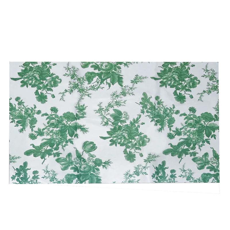 76x50 cm/5 pieces Chinese style blue and white peony painting print flower wrapping paper Classic art Vintage paper