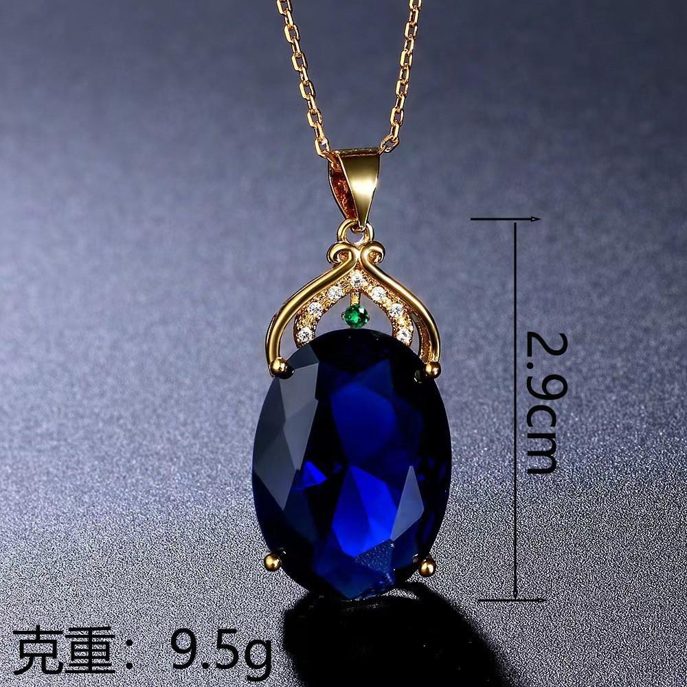 Yunjin Hot Sale Women's Fashion Luxury Amethyst Pendant Necklace Amethyst Gemstone Necklace
