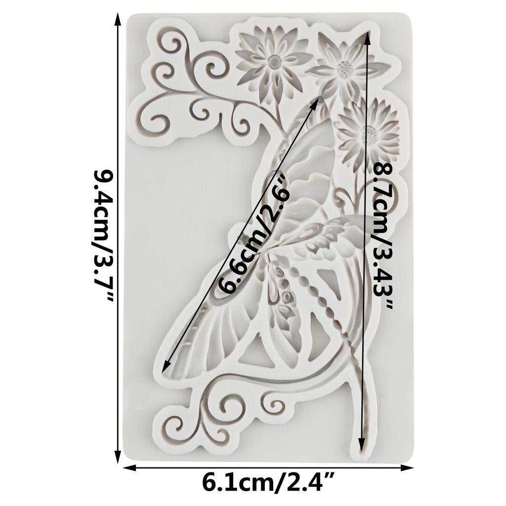 Dragonfly Silicone Molds Flower Fondant Mold Cake Decorating Tools Cupcake Topper Candy Chocolate Gumpaste Mold