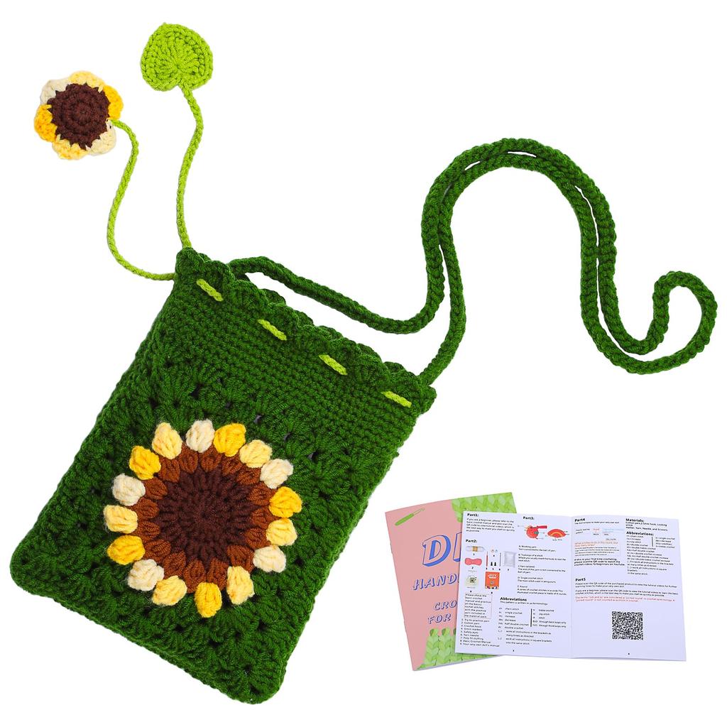 Fenrry Pnytty Crochet Kit Beginners Bag Crochet Craft Kniting Kits Crochet Yarn Hook Tools Supplies and Video Tutorials