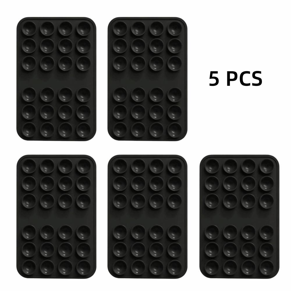 5pcs Square Phone Holder Mat Silicone Anti-Slip Phone Mount New Suction Cup Phone Holder Wall Mount